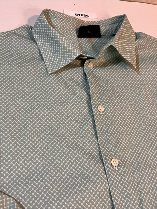 Emporio Armani Other - Emporio Armani Preppy Mint Green Geometric Print Dress Shirt